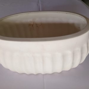 Oval White Vase