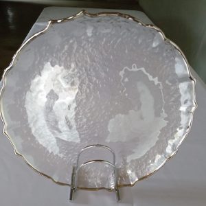 Underplate Glass Clear Silver Rim