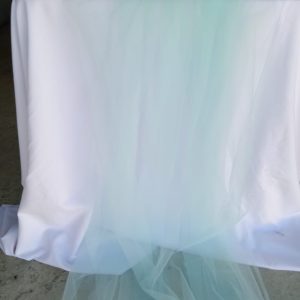 mint green tulle runner